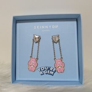 Skinnydip x Care Bears Cheer Bear Swinging Dangle Earrings New In Box